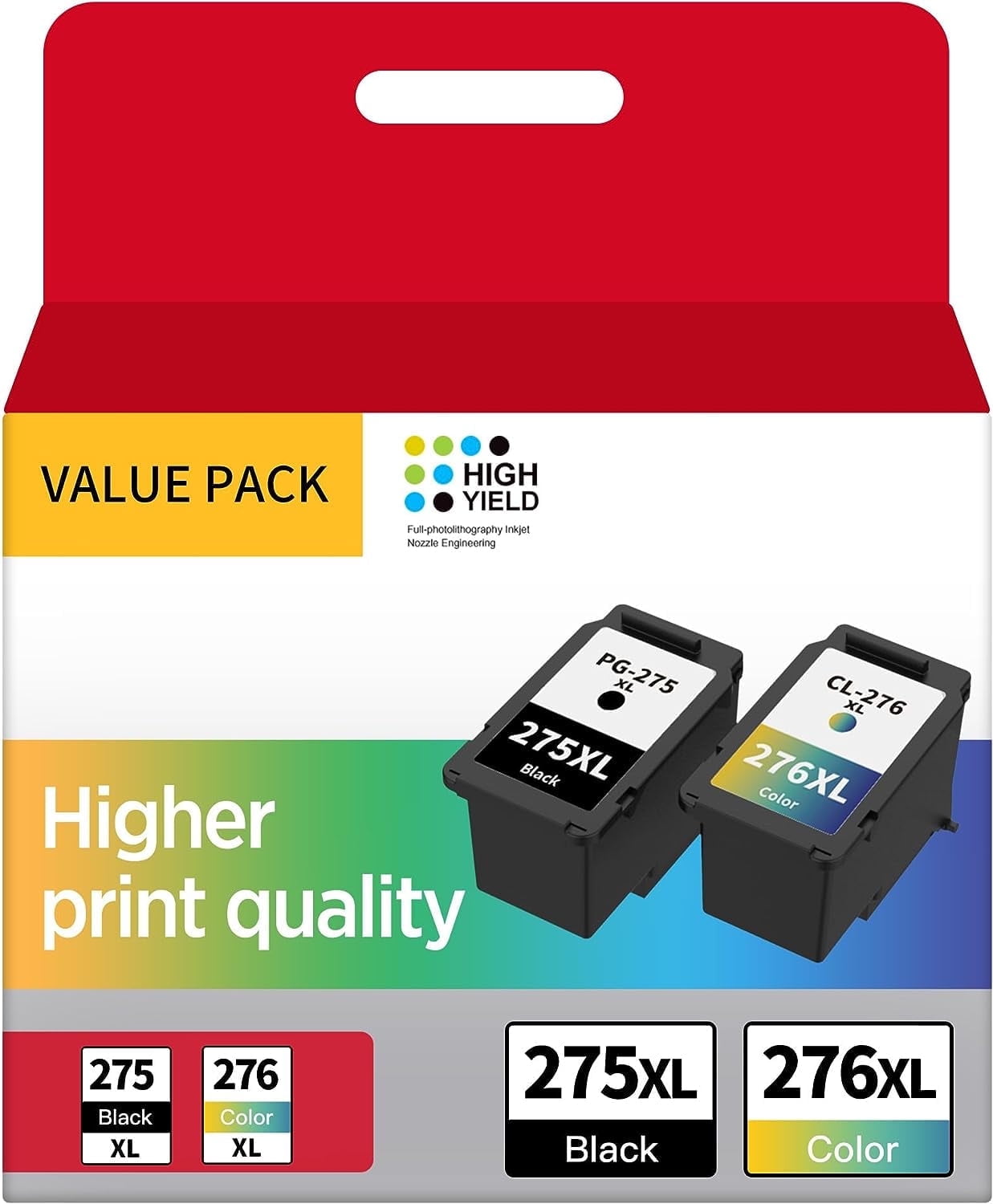 PG-275XL CL-276XL Printer Ink Cartridges, Canon Ink 275 276 XL