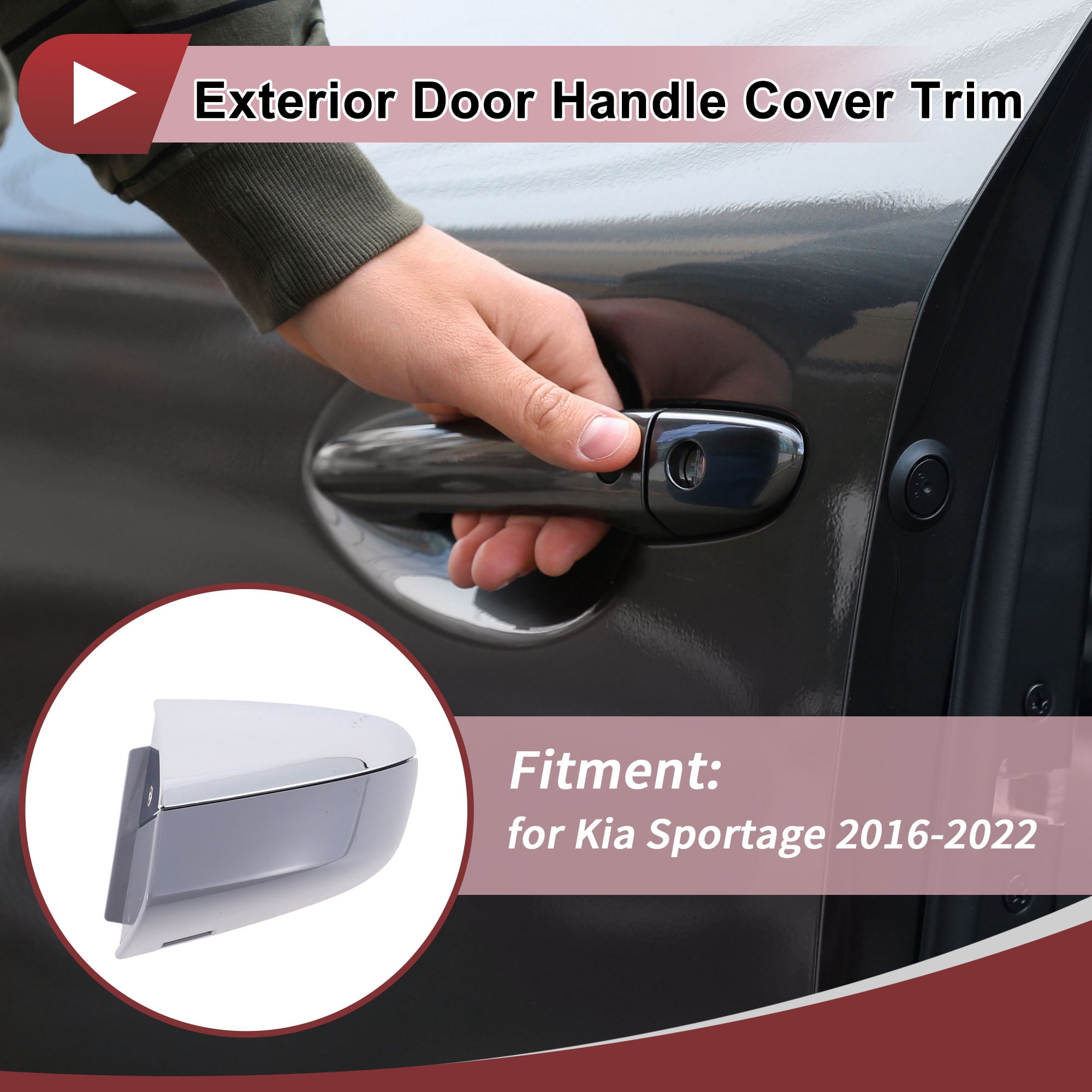 Unique Bargains Front Left Exterior Door Handle Cover for Kia Sportage 2016-2022