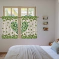 thumbnail image 3 of St Patrick's Day Tier Curtains 54 Inch Length, Green Shamrock Love Plants Retro Rustic Beige Cafe Short Curtains for Bathroom Sink, Small Kitchen Curtain Light Filtering Drapes 2 Panels 27.5"Wx54"L, 3 of 8