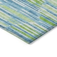 thumbnail image 3 of HomeRoots 584057 5 x 8 ft. Abstract Washable Indoor & Outdoor Rectangle Area Rug, Aqua, Teal Blue & Lime Green, 3 of 5