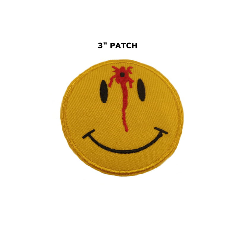 Application Smiley Face Head Shot Embroidered Patch By Superheroes