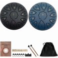 thumbnail image 1 of Bowayaoa Tambour à Langue en Acier à 6 Notes, Instrument de Percussion, Tambour à Main avec Sac de Transport pour Yoga, Méditation, Relaxation, Performance Musicale, 1 of 5