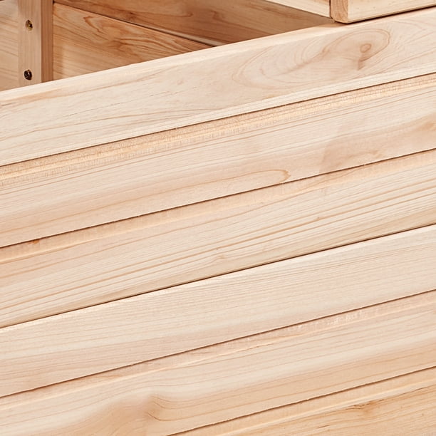 VEVOR - Maceta de madera para cama de jardín elevada, 44,5 x 44,5 x 20,1 pulgadas, flores, verduras, hierbas