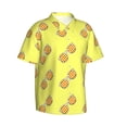 thumbnail image 2 of Sunglasses Yellow Hawaiian Shirts For Men, Summer Short-Sleeve Relaxed-Fit Button-Down Shirts Medium, 2 of 9