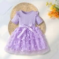 thumbnail image 2 of XXWXYD Baby Girls Ruffle Casual Dress Plain A-Line Skirt Toddler Holiday Birthday Part𝗒 Outfit Easter Christmas Photo Dress, 2 of 9
