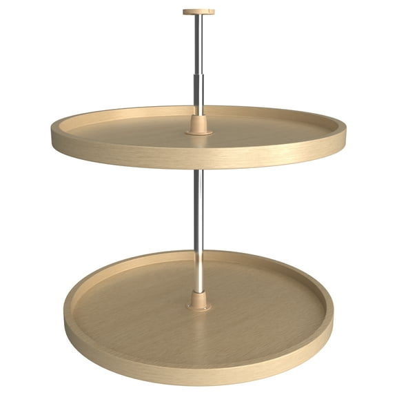 Rev-A-Shelf 28 Inch Polymer Full Circle 2 Shelf Lazy Susan Organizer, Brown