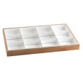 thumbnail image 2 of Premium Bamboo Wood Stackable Jewelry Tray Showcase Display Organizer, 12 Grid White 12 Grids, 2 of 10