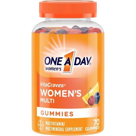 One A Day Women's VitaCraves Multivitamin Gummies, Supplement with Vitamins A, C, E, B6, B12, Calcium, and Vitamin D, 70