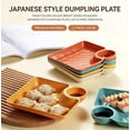 thumbnail image 6 of Sauce Separated Plate with Dipping Saucer, Dumpling Serving Tray for Chips, Snacks, Appetizers, Multipurpose Condiment Dish, 6 of 6