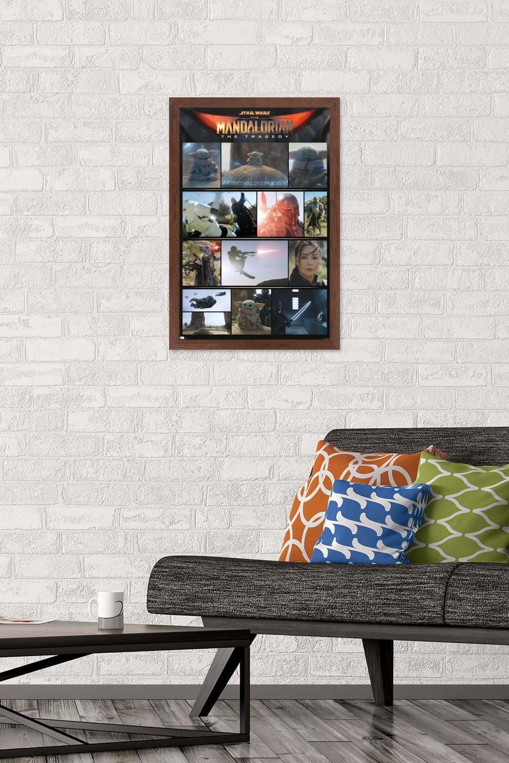 Star Wars: The Mandalorian Season 2 - Chapter 14 Grid Wall Poster, 14.725" x 22.375", Framed