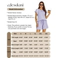 thumbnail image 6 of a.Jesdani Womens Two Piece Sets Short Sleeve and Shorts Sweatsuits Lounge Sets Homewear with Pocket M, 6 of 13