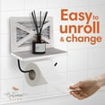 thumbnail image 5 of Autumn Alley White Barn Door Rustic Farmhouse Toilet Paper Holder with Phone Holder Shelf - Farmhouse Bathroom Accessories, 5 of 7