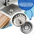 thumbnail image 4 of 2 Pack Kitchen Sink Strainer, 2 in 1 Stainless Steel Sink Drain Strainer and Stopper Replacement for 3-1/2 Inch Kitchen Drains, Rubber Stopper, Anti-Clogging, Rustproof, 4 of 7