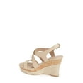 thumbnail image 2 of Charles David Layne Nude Espadrille Leather Slingback Platform Wedge Sandals (Nude, 10), 2 of 2
