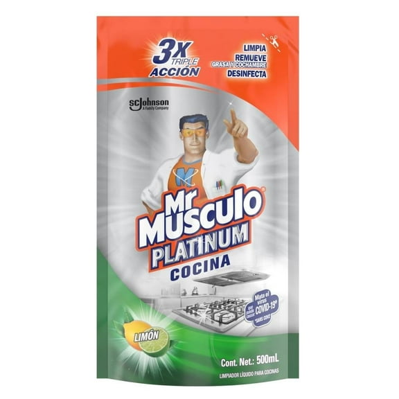 Desengrasante Mr Músculo Platinum Limón Repuesto 500ml