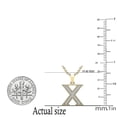 thumbnail image 5 of Dazzlingrock Collection 0.10 Carat (ctw) Round Diamond Fancy Letter 'X' Initial Pendant 1/10 CT, 10K Yellow Gold, 5 of 6