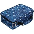 thumbnail image 1 of High Capacity Zipper Pens Pencil Case- Multi-Functional Stationery Pencil Pouch 72 Slots Colored Pencil Case Portable Pencil Bags With 2 Removable Sleeves(Blue Star), 1 of 7