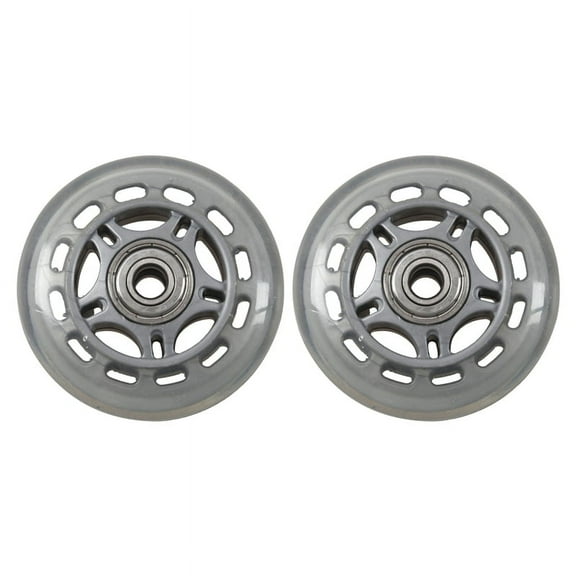 2X Skating Shoes 608ZZ Bearing Inline Skate Wheel Clear Gray