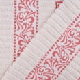 thumbnail image 4 of BNM Cotton Decorative Border 4 Piece Towel Set, Ivory-Coral, 4 of 7