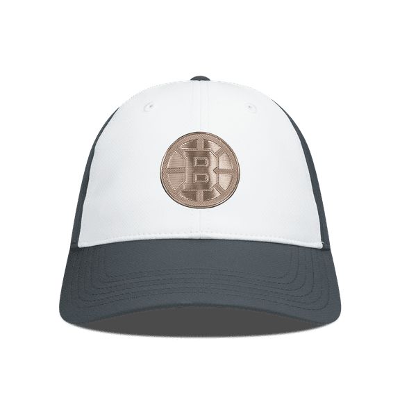 Men's Levelwear White/Charcoal Boston Bruins Endure Copper Insignia Adjustable Hat
