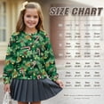 thumbnail image 7 of COEQINE Cute Printed Cardigan for Girls, Soft Lightweight Polyester Long Sleeve Top, Everyday Crewneck Button Down Cover Up Outfit, Machine Washable, Ages 13-14, Holly Candy Cane Pine Cone, 7 of 7