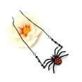 thumbnail image 2 of FRCOLOR Punk Vintage Retro Spider Pendant Necklace Gothic Red Stone Biker Goth Jewelry (Black), 2 of 8