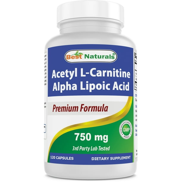 Best Naturals Acetyl L-Carnitine and Alpha Lipoic Acid 750 mg ...