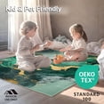 thumbnail image 4 of ODIKA 4'x6' Machine Washable Non-Slip Area Rug, Chic Green and Gold Blend High Traffic Rug, Green, 35774, 4 of 7