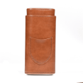 thumbnail image 1 of Estuche para puros, humidor de puros portátil de tres dedos, estuche de cuero sintético, marrón, 1 of 8