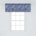 thumbnail image 2 of Exotic Window Valance, Contemporary Abstract Colored Pattern of Cheetah Pattern Tropical Art, Curtain Valance for Kitchen Bedroom with Rod Pocket, 54" X 18", Soft Pink Pale Azure Blue, by Ambesonne, 2 of 2
