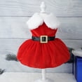thumbnail image 1 of Gatos Perro Vestido rojo Bonito traje navideño Cómodo vestido navideño Suministros, 1 of 4