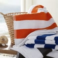 thumbnail image 3 of MintLimit 1Pack Plush Velour 100% Cotton Beach Towels. Cabana Stripe Pool Towels for Adults. (Navy, 1Pack- 150*80CM), 3 of 4