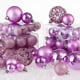 thumbnail image 4 of Paquete de 100 bolas navideñas de plástico resistentes para decoración de interiores y exteriores, para árbol rosa, 4 of 4