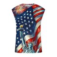 thumbnail image 4 of Cmfcve Men's Independence Day Tank Top Sleeveless Round Neck Patriotic Vests Casual Printing Pullover Flag Tees, 4 of 5