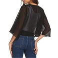 thumbnail image 5 of ASFGIMUJ Women Fashion Solid Mesh Irregular Short Sleeve Loose Cardigan Beach Holiday Tops, 5 of 8