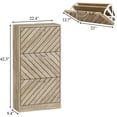 thumbnail image 2 of Shoe Storage Cabinet with 3 Flip Drawers, Slim Shoe Cabinet for Entryway, Hidden Shoe Organizer, Wooden Narrow Shoe Rack Cabinet with Removable Shelf, Diagonal Louver Door, Wood Color, 2 of 14