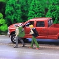 thumbnail image 3 of Resin 1:64 Scale Figure Diorama Street Hiker Character Figurine Backpacker Suit Miniature Puppet San, 3 of 5