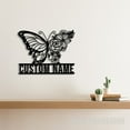 thumbnail image 5 of Craftnamesign Personalized Butterfly Floral Metal Wall Art, Custom Butterfly Floral Name Sign Decor, 5 of 5