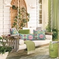 thumbnail image 6 of Outdoor Lumbar Pillow Covers Only Set of 2 Patio Decorative Pillow Cases, Water Repellent Lumbar Cushion Cases for Sofa, Patio Couch Garden Use, 12x20 Inch, Damask Red, 6 of 6