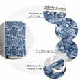 thumbnail image 5 of 72x78 Inch Shower Curtain Navy Blue Garden Bathroom Decor Waterproof Fabric Bathtub Bath Curtains Decorative Modern Art Building Trees Landscape Extra Long Shower Curtain Set with Hooks, 5 of 6