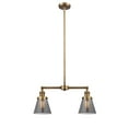 thumbnail image 4 of Innovations Lighting 209 Small Cone Small Cone 2 Light 21" Wide Linear Chandelier - Chrome, 4 of 7