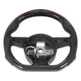 thumbnail image 1 of Volante trasero de fibra de carbono, volante con cambio LED de fibra de carbono, volante de cuero para derrapar, elegante y moderno, 1 of 9