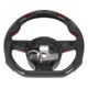 thumbnail image 1 of Volante trasero de fibra de carbono, volante con cambio LED de fibra de carbono, volante de cuero para derrapar, elegante y moderno, 1 of 9