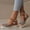 Black, variant on Women's Braided Espadrille Wedges, Open Toe Ankle Strap with Chevron Detail, Comfort Footwear for Summer Black 36