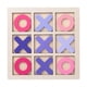 thumbnail image 2 of Juego de mesa de centro familiar de tres en raya de madera para exteriores e interiores. Rosa, 2 of 9