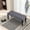 Dark Gray, variant on Bedroom Bench Heng Ming Upholstered Tufted Bench Ottoman , Velvet Dining Bench Bedroom Bench Footrest Stool Accent Bench for Entryway Dining Room Living Room, Black,Bedroom Stool