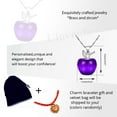 thumbnail image 6 of Uloveido Purple Fantasy Crystal Apple-Shape Pendant Necklace, Popular Clavicle Necklace for Mother, Teacher's Day YL007-Purple, 6 of 6