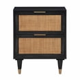 thumbnail image 6 of Pemberly Row 25"H Modern Wood Nightstand in Black/Antique Brass, 6 of 7