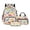 Beige-Dinosaur Bone, variant on Kuiaobaty Dinosaur Bone Print Backpack Set with Lunch Bag for Kids 17 Inch Backpack and Pencil Case with Zipper Reusable Insulated Lunch Box and Pencil Pouch for School Camping