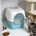 thumbnail image 1 of RKSTN Fully Enclosed Cat Litter Box Cat Toilet, Deodorant And Splash-Proof Cat Poop Basin Sky Blue, 1 of 5
